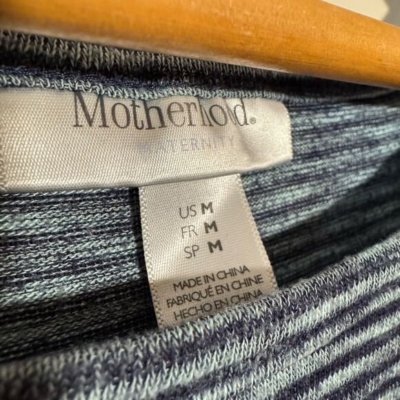 Blue Striped Motherhood Maternity L/S Top Size M VGUC - Picture 5 of 5